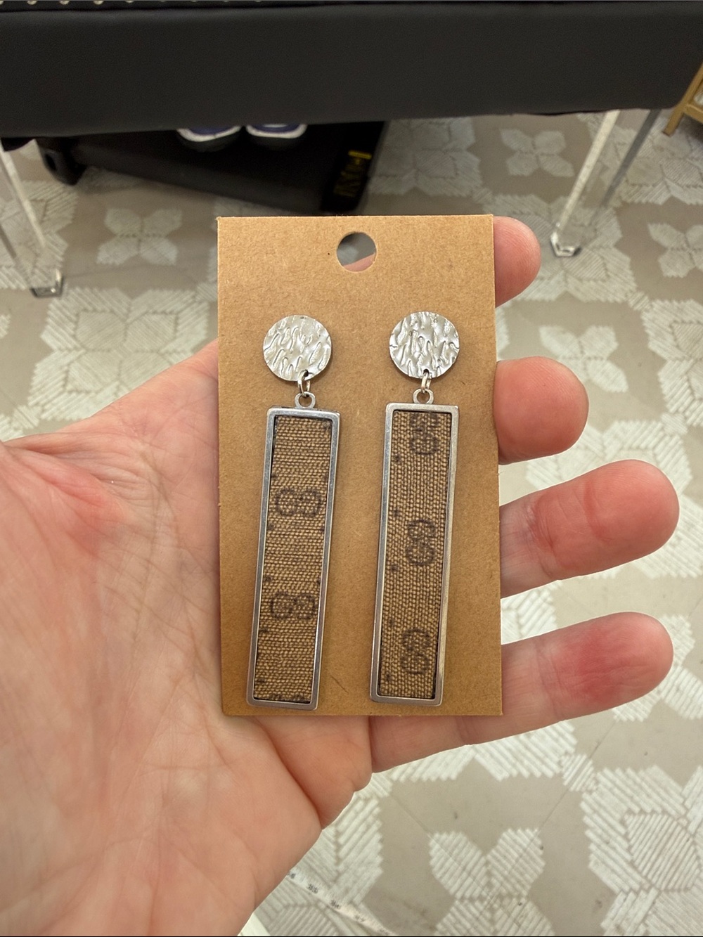 Gucci upcycled dangle earrings new